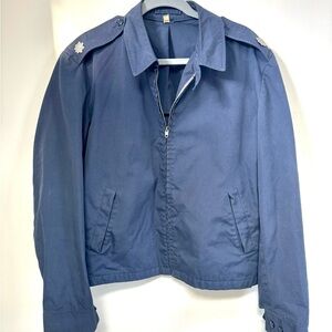 Vtg USAF Ceiling Zero Blauer Military Jacket W/ Silver Filled Oak Leaf Pins 1968